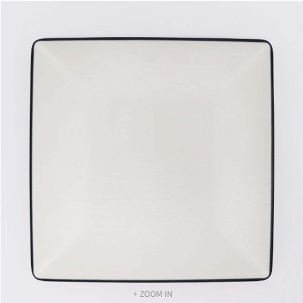 The Ultimate "Suyuk" Platter (9.5" / 24cm) - Modern Two-Tone Square Serving Plate for Korean Boiled Pork & Bossam Feast