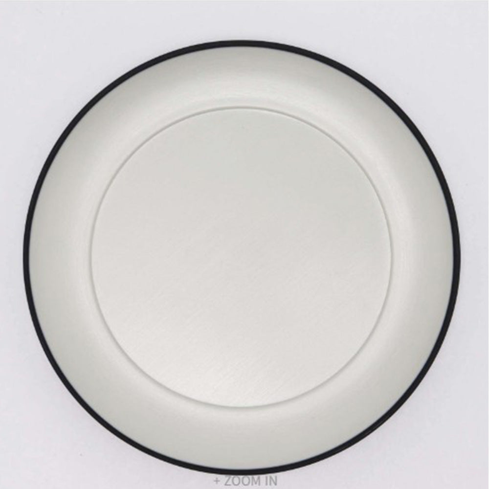 Modern Matte Black Round Plate - Versatile Main Dish & Bulgogi Bowl