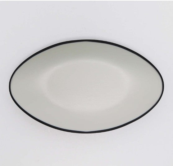 Modern Two-Tone Oval Platter - K-BBQ & Brunch Edition