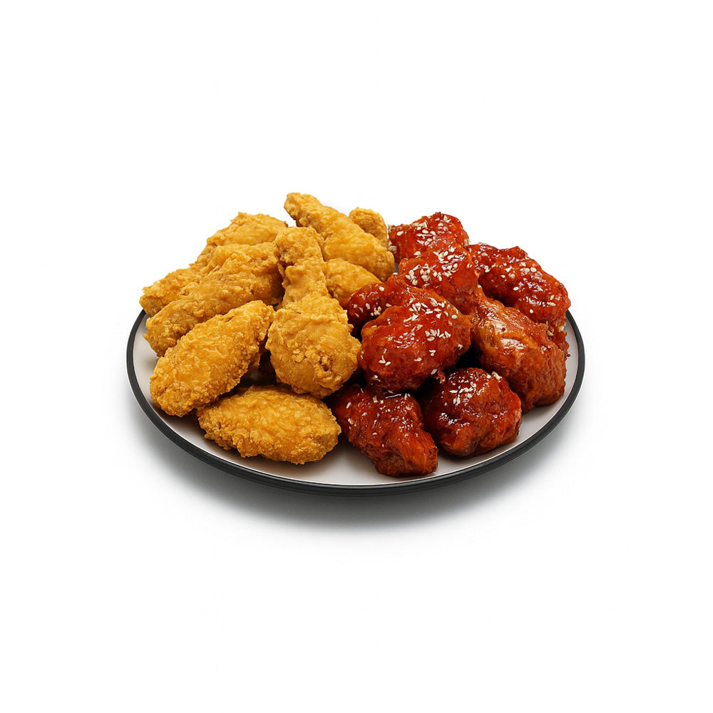 Modern Two-Tone Round Platter - K-Chicken & Sharing Edition