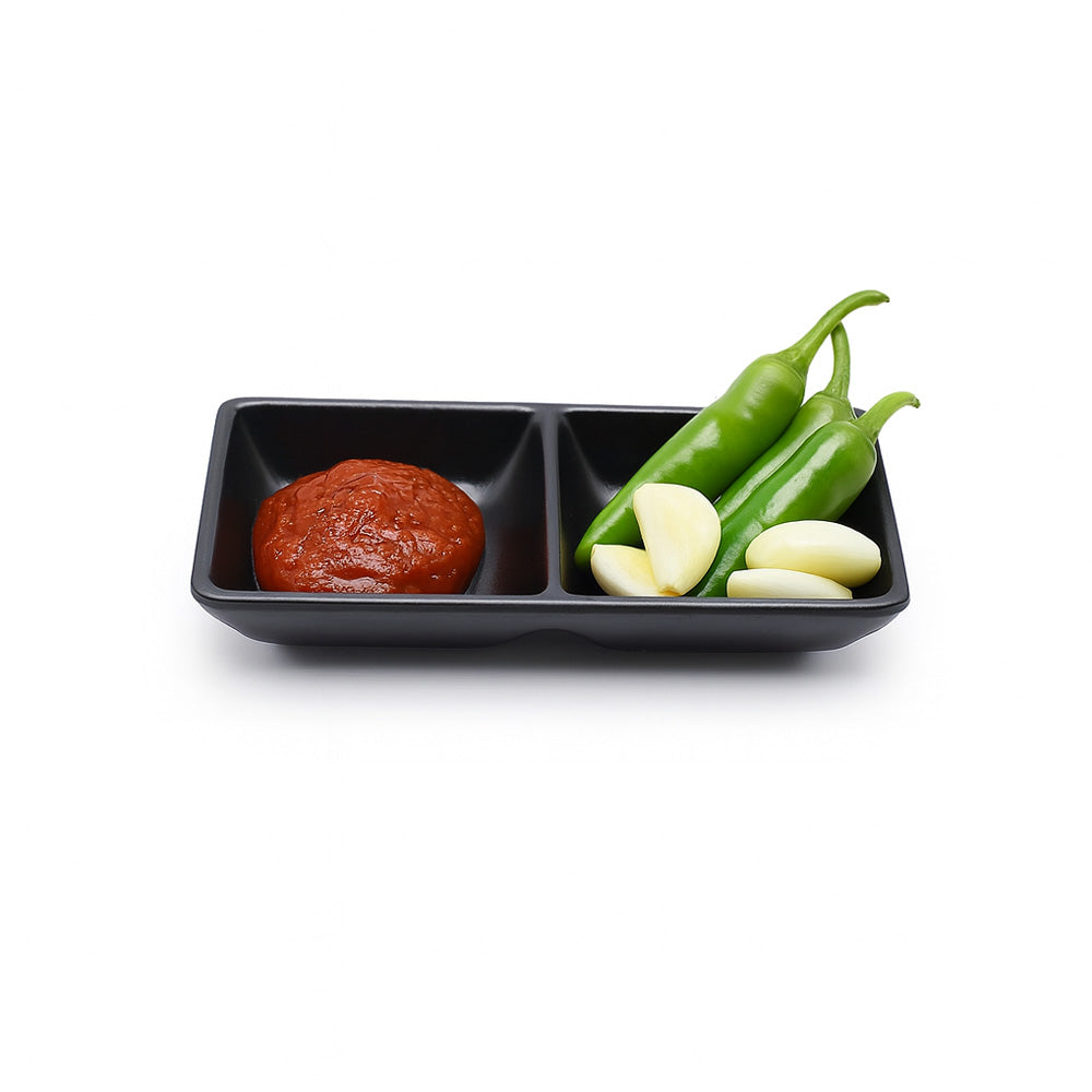 The K-BBQ Flavor Essential - Modern Matte Black Ssamjang & Condiment Dish
