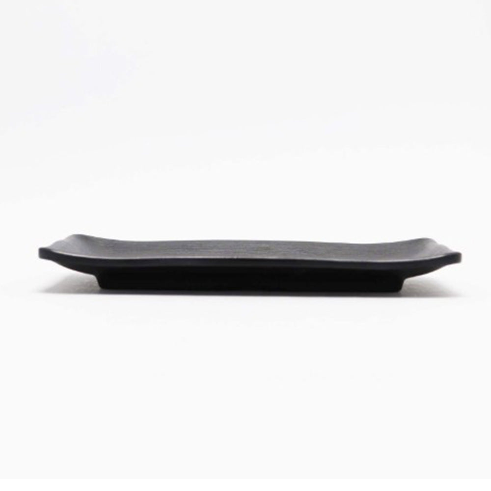 Modern Matte Black Rectangular Platter - Sushi & Kimbap Edition