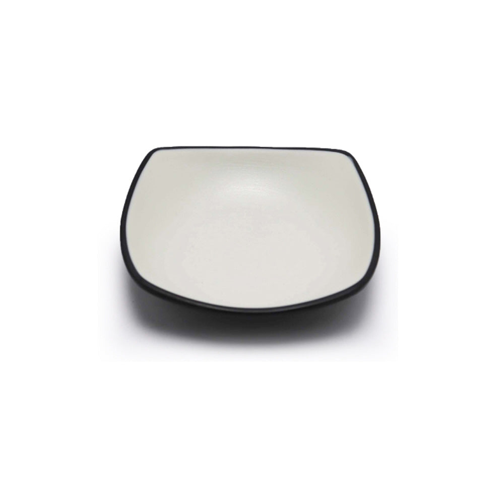 The Essential Kimchi & Banchan Dish - Modern Matte Black twotone Square Bowl for Side Dishes