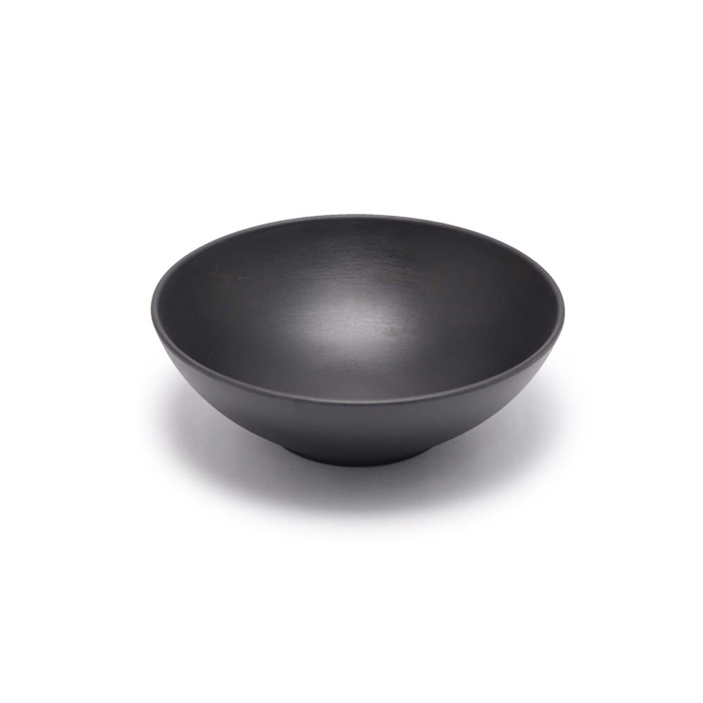 The Essential K-BBQ "Ssam" Bowl - Modern Matte Black Lettuce & Vegetable Server